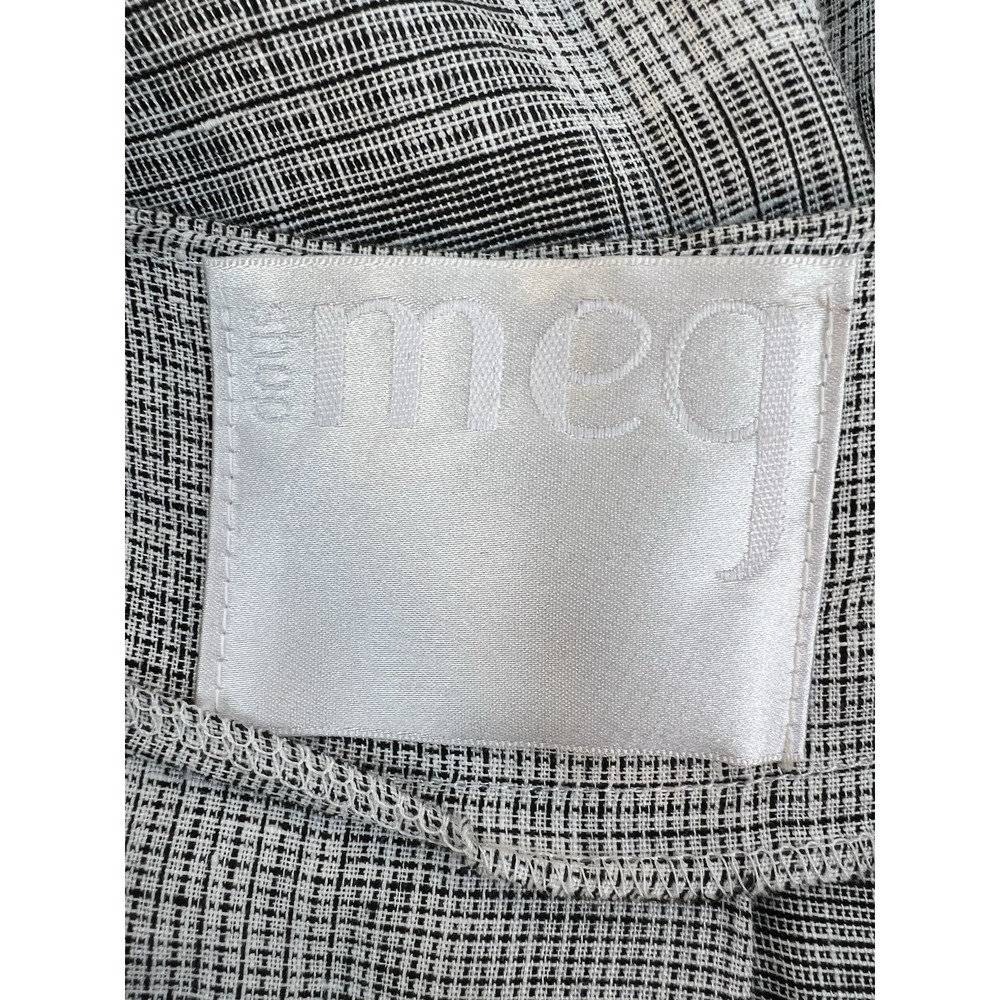 Meg Shop sleeveless box shape plaid print linen dress oversized L - Picture 11 of 11